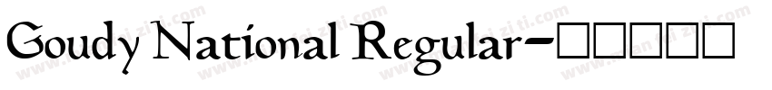Goudy National Regular字体转换